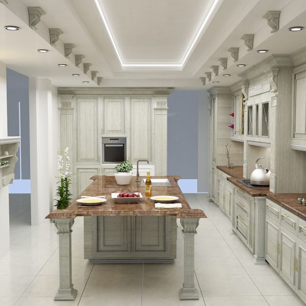 طراحی کابینت آشپزخانه کلاسیک
