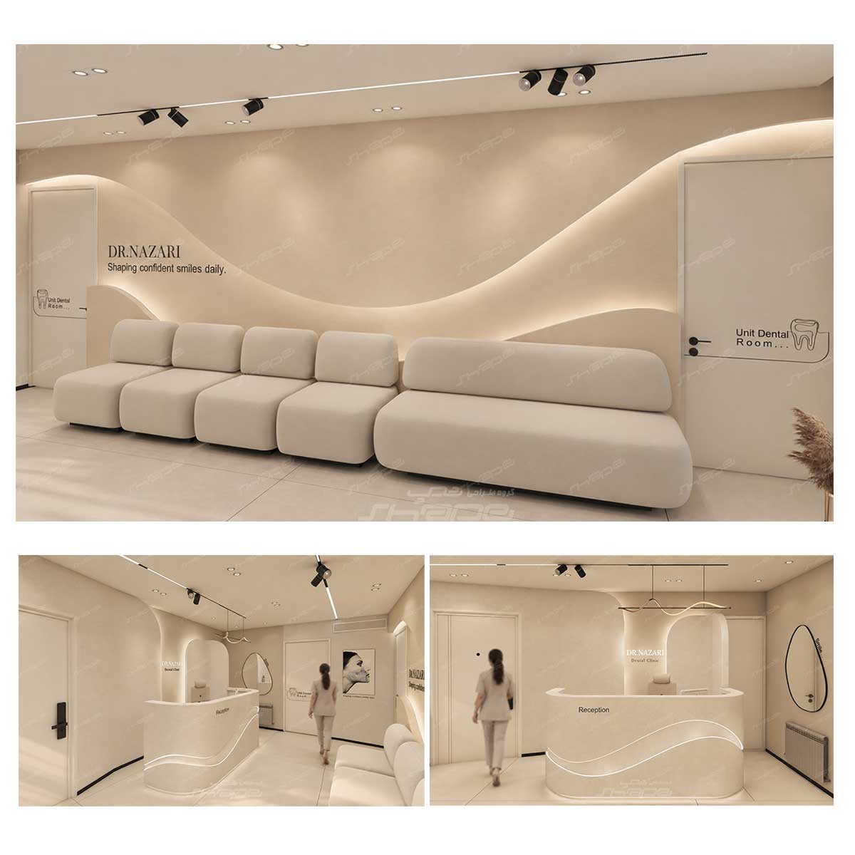 طراحی کلینیک دندانپزشکی توسط مجموعه شیپ دیزاین