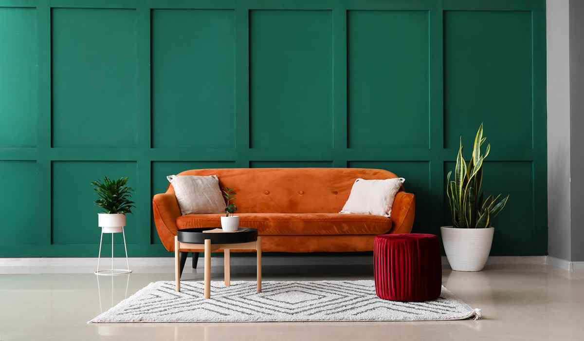 رنگ نارنجی در دکوراسیون داخلی؛ تجلی گرما و انرژی در خانه 5 green orange and white living room 4 11zon 4 11zon