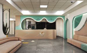 طراحی لابی کلینیک دندانپزشکی کودک