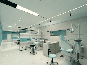 طراحی داخلی اتاق درمان کلینیک دندانپزشکی