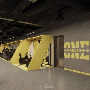 طراحی سالن باشگاه بدنسازی بانوان