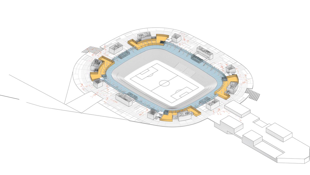 طراحی و معماری استادیوم فاینورد رم کولهاس