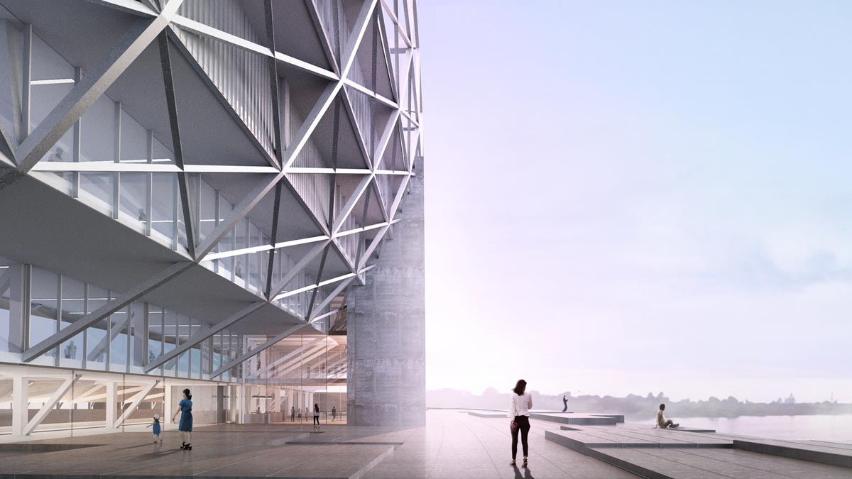 طراحی و معماری استادیوم فاینورد رم کولهاس